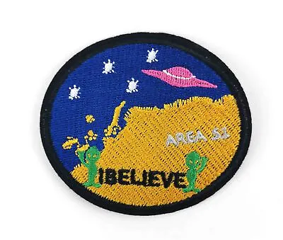 Alien UFO Iron On Embroidered Patch 107 • $2.89
