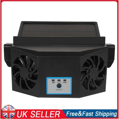 £20.59 • Buy Solar/USB Charging Car Exhaust Fan Air Vent Conditioner Cooler Fans (Black)