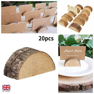 £7.19 • Buy Wooden Table Card Holder Stand Number Place Name Menu Party Wedding Decoration