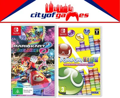 Mario Kart 8 Deluxe & Puyo Puyo Tetris Bundle Nintendo Switch New In Stock • $114.95