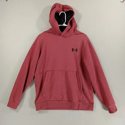 Under Armor Hoodie Mens M Fitted Red Pullover Coldgear • $9.47