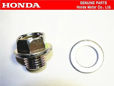 HONDA 90-93 INTEGRA DA6 Xsi Engine Oil Pan Drain Bolt Plug & Washer Gasket OEM • $6