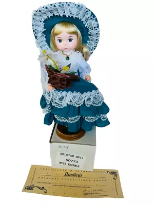 Bradley Doll Birthstone Box NIB Coa Los Angeles CA Gift Miss Emerald May Mothers • $40.40