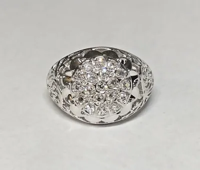 Sterling Silver Genuine 5/8 Carat TW Diamond Kentucky Cluster Man's Ring • $495