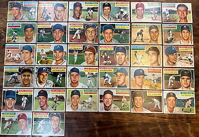 $1.25 • Buy Lot Of 32 1956 Topps MLB Cards Vintage & Authentic