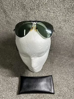 Vintage Ray Ban Outdoorsman Aviator Sunglasses Bausch & Lomb B&L Black • $79.95