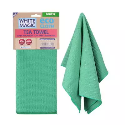 White Magic Reusable 70x50cm Tea Towel Absorbent Cleaning/Drying Cloth Forest • $23.95