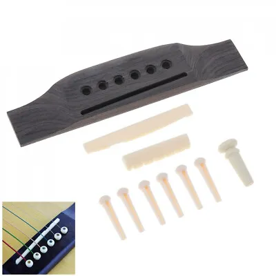 6 String Rosewood Saddle Guitar Bridge Kit For Martin Style Acoustic Guitar US • $10.95