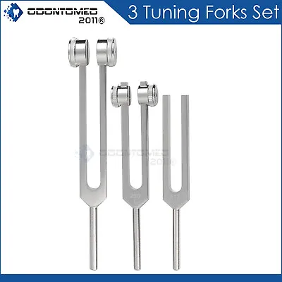 Tuning Fork Set Of 3 For Healing Therapy Medical Surgical Diagnostic Instruments • $9.99