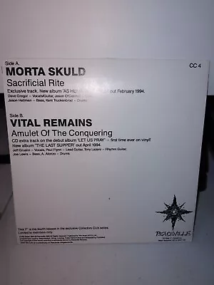 Morta Skuld/vital Remains Split 7  Vinyl Peaceville '93 Clear Vinyl • $35