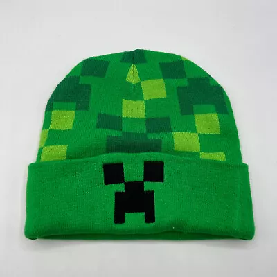 Minecraft Mad Engine Creeper Winter Green Beanie Hat Jinx One Size • $12.97