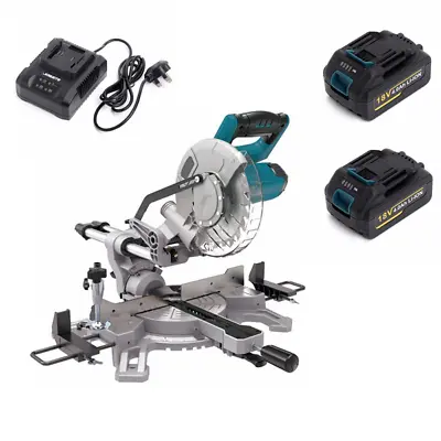 £280.59 • Buy 18V Cordless 210mm Mitre Saw + 2 X 4.0ah Battery + Charger