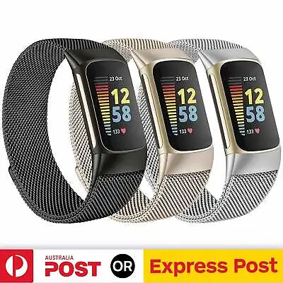 $8.95 • Buy Fr Fitbit Charge 5 4 3 Band Strap Milanese Stainless Steel Replacement WristBand