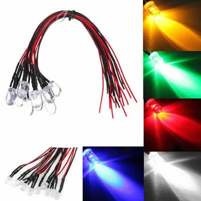 £2.92 • Buy DC12V 5mm LED Bulb Pre Wired Light Emitting Diodes Small 20cm Wire For Hobbyists