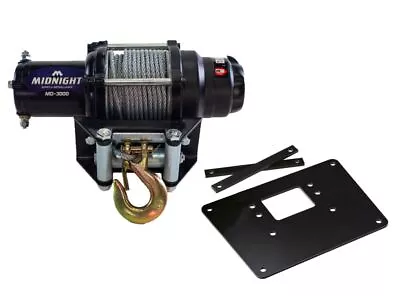 Viper 50 Feet Midnight Winch 3000 Lb Steel With Mount For Arctic Cat 300 2002-05 • $199.98
