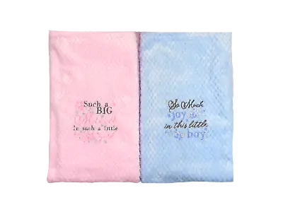 Personalised Baby Blanket Soft And Fluffy 75cm X 90cm 'Miracle And Joy' Perfect  • £11.84