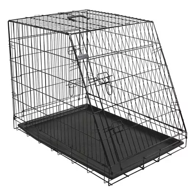 Kerbl Slanted Crate Dog Cage Collapsible 2 Doors Car Boot Transport 76 X 54 X 64 • £64.99