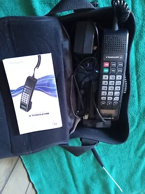  2000 Motorola Mobile Bag Phone Bag And Telephone In Great Shape With Anntenia • $49