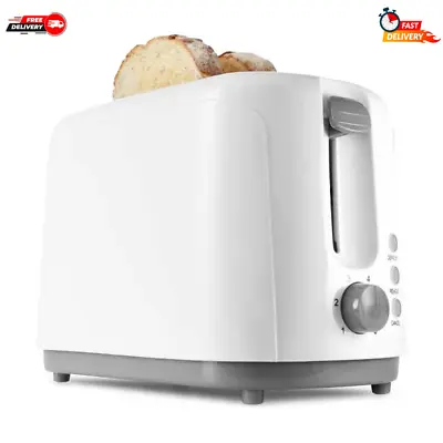 $9.99 • Buy Toaster 2-Slice Electric Automatic Crumb Tray White 700W, 2 Slice Toaster Bread 