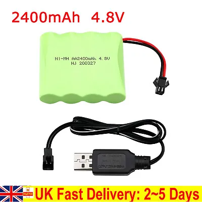 2400mAh 4.8V Battery Rechargeable For Electric Toy Remote Control Car Boat Ship • £10.90