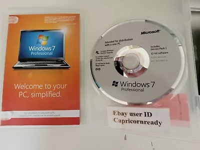£49.99 • Buy Microsoft Windows 7 Professional 32 Bit Version Disc (FULL INSTALL) .