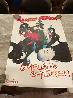 MARILYN MANSON  SMELLS LIKE CHILDREN  PROMO TOUR POSTER 36  X 24  1995 • $254.08