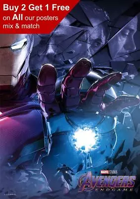 Marvel Avengers Endgame Iron Man Poster A5 A4 A3 A2 A1 • £1.49