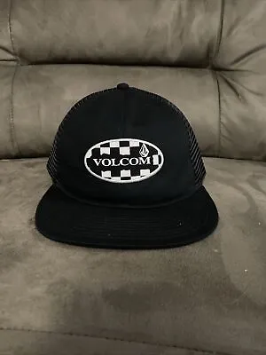 NWT Volcom Woodtick Trucker Hat Mesh Adjustable Strap Black One Size • $18.99