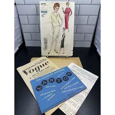 Vintage Vogue Pattern One Piece Dress And Overblouse #5779 Size 16 Bust 36 • $5.99