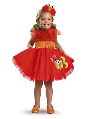 Disguise Sesame Street Girls Frilly Elmo Costume Small 2T • $35.95