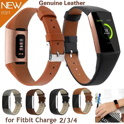 $13.99 • Buy For Fitbit Charge 3 4 2 Leather Band Replacement Wristband Watch Strap Bracelet