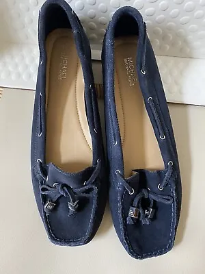 MICHAEL KORS Shoes 8.5 Navy Suede Leather Loafers 8.5M • $20