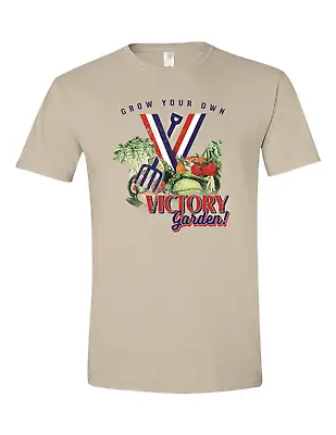 Vintage Grow Your Own Victory Garden | Vintage Sand Unisex Tee • $24.99