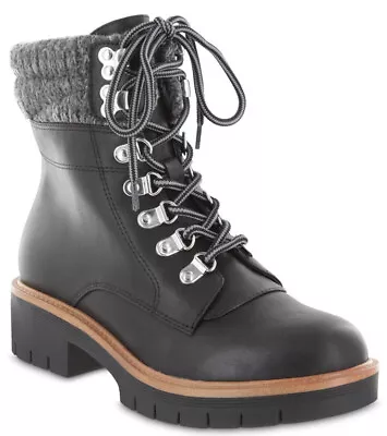 Mia Lace Up Black Malta 8.5 M Boots  • $72