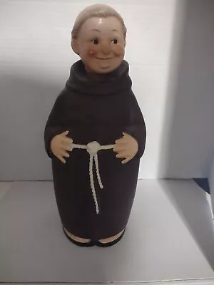 Vintage Monk Decanter Bottle W Cork Stopper Goebel Friar Tuck  West Germany • $22.99