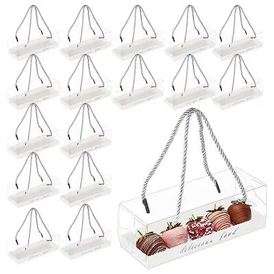 20Pack Clear Chocolate Covered Strawberries Boxes7.2×2.5×2.5In Macaron Boxes ... • $26.82