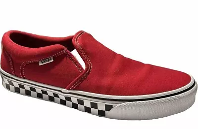 Size 11.5 - VANS Asher Slip-On Red • $45