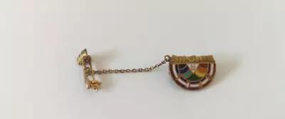 Rainbow Girls Pin 10k Gold Vintage Masonic Gavel Guard • $57