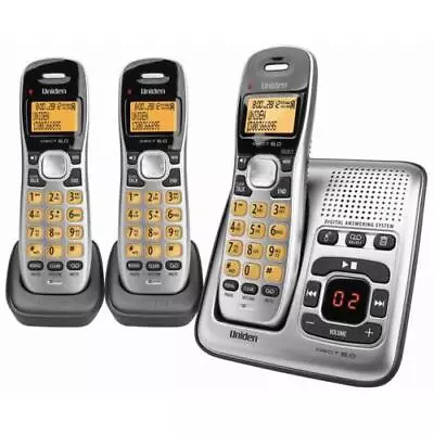 Uniden DECT1735+2 DECT Cordless Phone Digital Answer Machine 70 Phonebook • $155.76