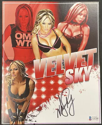 VELVET SKY Signed Autographed 8x10 Wrestling Photo Auto BECKETT BAS AA87184 • $69.50