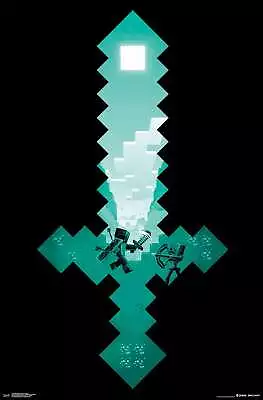 Minecraft - Diamond Sword Poster • $22.99