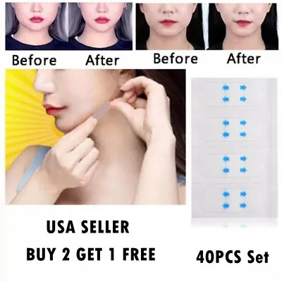 $4.99 • Buy 40PC Set Instant Face Neck Eye Lift Face Lift V Tapes Shape Tape Anti Wrinkle