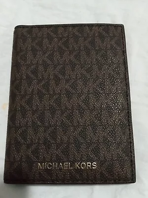 Michael Kors Womens Brown Jet Set Travel Passport Holder Wallet Case One Size • $19.99