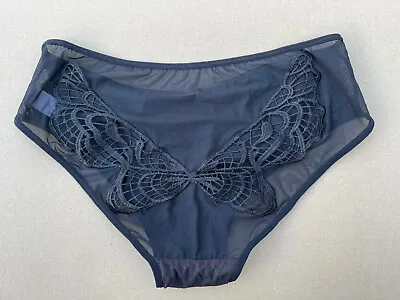 Vintage Knotty Knickers Womens Panties Butterfly Black Size XL / 8  NEW • $16.99