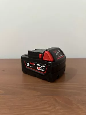 Milwaukee Red Lithium-Ion M18 5.0Ah Battery • £1