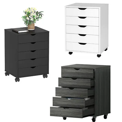 5-Drawer File Cabinet Rolling Filing Cabinet Dresser Organizer For Home Office • $67.99