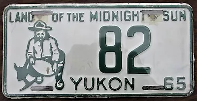 YUKON TERRITORY License Plate 1965 - Low #82 - Land Of The Midnight Sun • $169.95