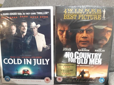£2.30 • Buy Cold In July (2014) With Slip Cover + NO COUNTRY FOR OLD MEN (2007) NEW UK DVDs.