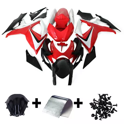 Red Black Fairings For 2006 2007 Suzuki GSXR600 GSXR750 Injection Bodywork Kit • $389.95