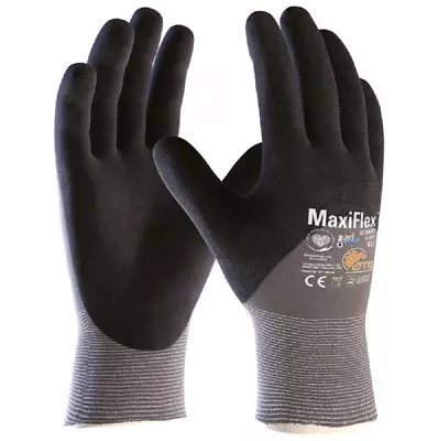 12 Pairs ATG MaxiFlex Ultimate Gloves 3/4 Coat Nitrile Foam Work Gloves Washable • £54.99